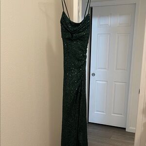 Elegant Green Sequin Dress